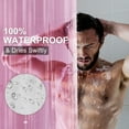 thumbnail image 3 of AmazerBath Shower Curtain Liner, 72x72 Clear Hot Pink Shower Curtain Liner, Lightweight Plastic Shower Curtain Liner, Cute Waterproof Shower Liner for Bathroom with 3 Magnets & 12 Grommet Holes, 3 of 7
