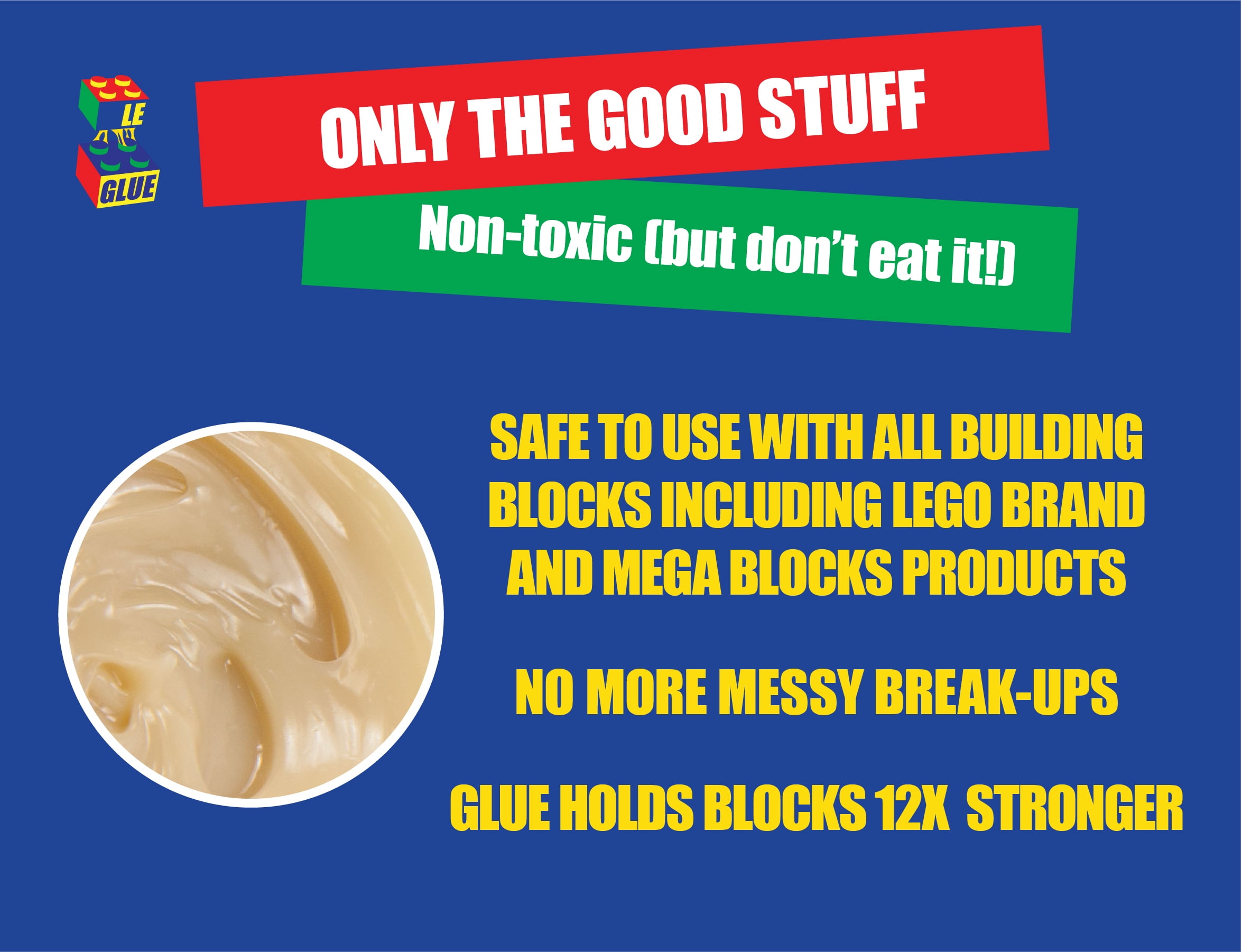 Le Glue Temporary Glue Adhesive for Plastic Building Blocks