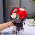 thumbnail image 3 of Jabón realista Ramo Aceite esencial Jabón de eterna para fiesta Cumpleaños de de San Valentín Mujeres Niñas rojo Sunnimix Ramo de flores de jabón, 3 of 7