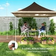 thumbnail image 6 of Outsunny 12 x 12 ft. Pop Up Canopy Tent with Mesh Netting, Height Adjustable, UPF50+ Instant Sun Shelter, Brown, 6 of 9