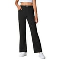 thumbnail image 3 of Teen School Pants For Girls Skinny Fit Stretch Pants With Pockets Flare Leg Pants Girls Black Uniform Pants Back To School Outfits For Teen Girls Teen Clothes For Teen Girls 14-15 Years, 3 of 9