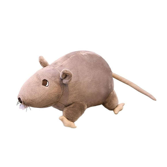 Lovely Stuffed Rat ,Animal Toy, Interactive Animal Pillow Doll ,Stuffed Toy ,Cartoon Simulation rat Doll for Collection, Playing ,Gift Ornament Gray