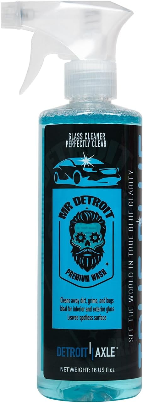 Mr. Detroit - 12pc Leather Care Kit with Microfiber Towels, Brushes, Leather Cleaner and Restorer, Carpet & Upholstery Cleaner, Interior Speed Detailer, Glass Cleaner, Applicator Pad