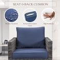 thumbnail image 6 of PARKWELL 6 Pieces Outdoor Sectional Sofa Furniture Sets - Wicker Rattan Conversation Dining Furniture Set with Cushions - Blue, 6 of 12