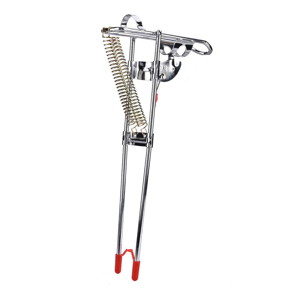 WALFRONT Fishing Pole Stand, Silver Steel Pole Stand Holder Fishing