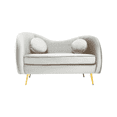 thumbnail image 1 of Love Seat Robert Beige - Kessa Muebles, 1 of 5