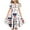 White, variant on Bovxnpu Summer Girls Dresses, Girls Midi Flowy Casual Dresses With Pocket, Independent Day Girls' Short Sleeve Ruffled Pockets Round-Neck Printed Dress 6 Years