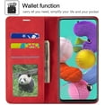 thumbnail image 2 of Premium PU Leather Flip Folio Case for Samsung Galaxy S22 5G, Protective Case with Kickstand Card Slot  Closure Shockproof Full Protection Wallet Cover - Red, 2 of 6