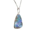 thumbnail image 4 of ELECTRIC HOLOGRAM STERLING SILVER NATURAL AUSTRALIAN SOLID BOULDER OPAL NECKLACE, 4 of 5