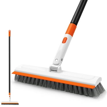 NEWE Floor Scrub Brush with Long Handle (White)