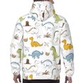 thumbnail image 3 of Bingfone Dinosaur Men's Drawstring Hoodie Long Sleeve Pocket Sweatshirts-Large, 3 of 6