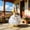 White, variant on CaiTeLin Summer Goose Outfit Durable Construction, Suitable 23 Inch Tall Porch Cement Statue, Cute Dress Costume For Outdoor Decor Yard Garden Display