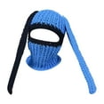 thumbnail image 1 of Winter Warm Knit Hoodwith Rabbit Ears for Adults Suitable for Seasonal Outdoor Activities and Everyday Comfort, 1 of 3
