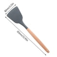 thumbnail image 2 of Wooden Handle Silicone Kitchenware Non-Stick Heat Resistant Kitchen Cooking Utensil Baking Tool Cooking Tool, 2 of 8
