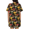 thumbnail image 3 of Lsque Mushrooms And Fern Stems Women's Short-Sleeved Pajama Set - 2 Piece Soft and Lightweight Sleepwear Set-X-Large, 3 of 9