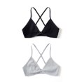 thumbnail image 1 of 2 uds. Sujetador de algodón cómodo para mujer estilo francés Bralette Deep V Triangle Cup Bralet ropa interior lencería inalámbrica Push Up Bras Tan Jianjun unisex, 1 of 2