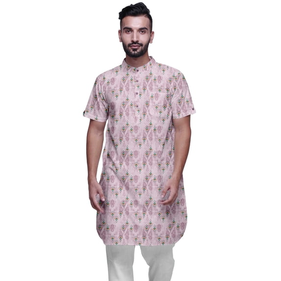 Atasi Indian Long Kurta For Mens Summer Wear Cotton Cambric Wedding Kurta Shirt