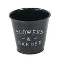 thumbnail image 2 of DOLITY Farmhouse Flower Planter Tin Bucket Desktop Storage Barrel for Front Porches Black No Handles, 2 of 9