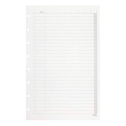50 Sheets TUL Custom Note-Taking System Discbound Refill Pages White 100 Pages 8.5 x 11 Narrow Ruled Letter Size 
