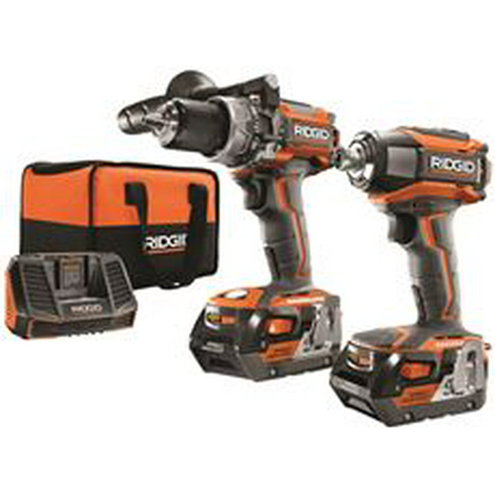 Ridgid 18Volt Hammer Drill And 3Sp Impact Kit