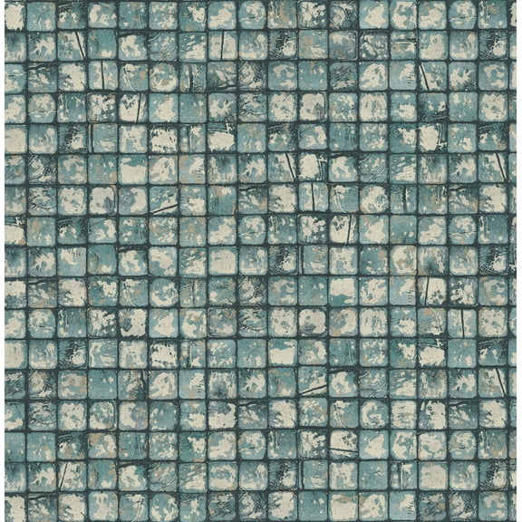 Advantage Kingsley Blue Tiled Wallpaper