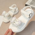 thumbnail image 3 of Fozruso Trendy Girls' Tape Shoes For Everyday Casual Wear Perfect For Ages 3 14 Ideal For Spring And Summer Easy To Clean And Pair With Dresses（3 12y）,Sizes 10 Little Kid 4.5-5 Years(White), 3 of 5