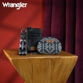 thumbnail image 6 of Wrangler Aztec Keychain Wristlet Wallets for Women Western Dual Pouch Wristlet Credit Card Holder Wallet with Zipper Pocket, Retro-Black, 6 of 7