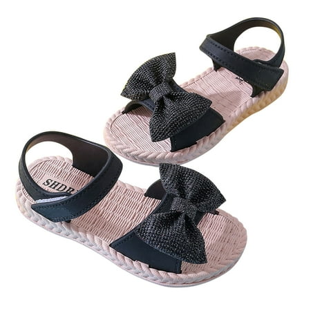 

XINSHIDE Shoes Toddler Kids Infant Girls Soild Bowknot Princress Shoes Soft Sole Non-Slip First Walkers Prewalker Beach Shoes Sandals Casual Baby Shoes