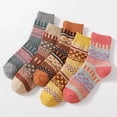 thumbnail image 5 of Womens 5 Pairs Fall Winter Warm Sock Thick Cabin Cozy Crew Soft Socks, 5 of 9