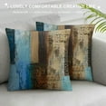 thumbnail image 3 of Qinduosi Brown Decorative Throw Pillow Covers of Teal Pillow Cover Modern Geometry Abstract Art Decorative Pillows for Living Room Bedroom Sofa Couch Outdoor Pillow Covers White, 3 of 5