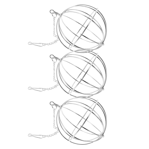 BESTYASH 3Ud Soporte Colgante Para Materiales De Anidación De Colibrí En Malla Metálica Plateada