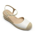 thumbnail image 5 of DREAM PAIRS Women's Espadrilles Closed Toe Ankle Strap Wedge Sandals Dressy Summer Platform Heel Sandals, 5 of 7