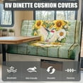 thumbnail image 4 of FOR U DESIGNS Hummingbird Sunflower Daisy Print 2 Pcs RV Dinette Cushion Covers Comfortable Replacement Camper Cushion Slipcover Sofa Furniture Protector 1 Backrest Covers and 1 Bench Covers, 4 of 7