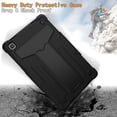 thumbnail image 5 of Galaxy Tab A7 10.4" Case SM-T500 T505, Alltyech Hybrid Dual Layers Kickstand Shockproof Drop Protection Rugged Kids Friendly Case Cover for Samsung Galaxy Tab A7 10.4" T500 2020, Black, 5 of 5