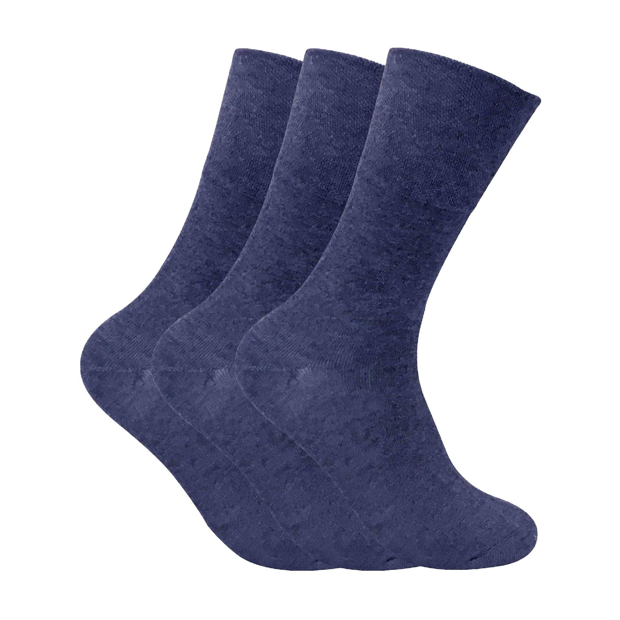 3 Pack Mens Non Elastic Thermal Diabetic Socks for Poor Circulation