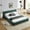 Blue, variant on Queen Size Solid and Stable Upholstered Bed Frame with Thick Fabric, Chenille Fabric Grounded Platform Bed with Headboard and Solid Frame, No Box Spring Needed(68''*86,5''*23,5'') (Dark Gray)