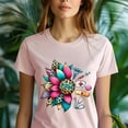 thumbnail image 5 of CMA Medical Assistant Graphic T-Shirt for Women, Colorful Floral Design, Ash, Size L, 5 of 6