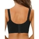 thumbnail image 3 of Allegra K Sujetador de cobertura completa para mujer, tirantes anchos, dobladillo largo, bralette sin aros D 38 Negro, 3 of 5