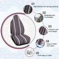 thumbnail image 3 of Unique Bargains Universal Seat Cover Baja Blanket Style Bucket Multicolor for SUV Car Automotive, 3 of 6