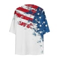 thumbnail image 6 of Otvok Independence Day Tops Womens Sunscreen Fashionable Casual Printed 3/4 Sleeve Chiffon Cardigans, 6 of 7