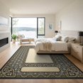 thumbnail image 3 of ODIKA 9'x12' Washable Area Rug Low Pile, Flatwoven, Personalized Picture Display Circle Decorative Exact Alfombra for Great Room, Indoor Concept, Large Living, 3 of 7