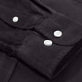 thumbnail image 3 of Men Clothing, Men's Winter Cotton Shirt Casual Long Sleeve Shirt Male Warm Shirt Vintage Work Shirts with Pocket, 3 of 4
