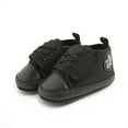 thumbnail image 6 of SOFMUO Unisex Baby Boys Girls Sneakers Infant Canvas Shoes (Pure Black,12-18 Month), 6 of 6