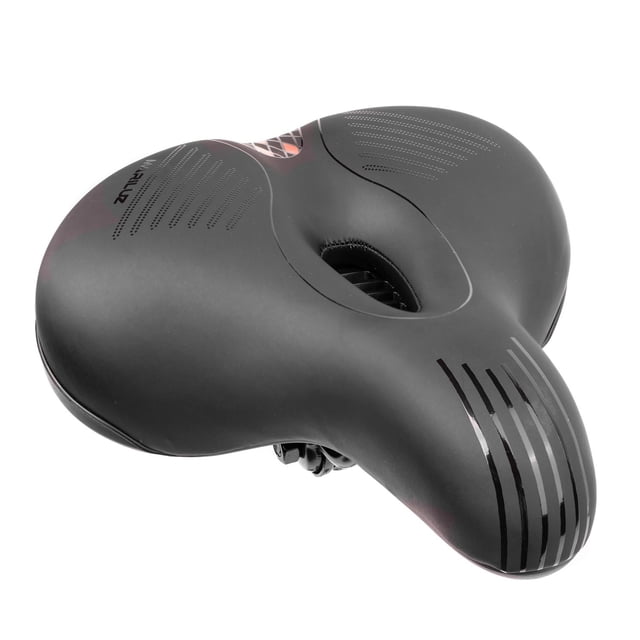 Asiento para bicicleta urbana negro con rojo antiprostatico WL-191E-6 255X220mm Mariluz rojo