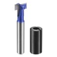 thumbnail image 1 of Uxcell Shank Dia Keyhole T-Slot Router Bit Cutter with Router Collet Adapter 1/4 x 7/16", 1 of 5