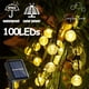 thumbnail image 2 of Guirnalda de luces solares para exteriores, 100 LED, globo de cristal, resistente al agua, luz de hadas para jardín, decoración de fiesta de navidad, 2 of 4