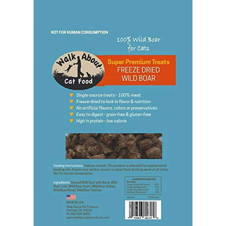 Walk About Freeze Dried Wild Boar Cat Treats Walk About Freeze Dried Wild Boar Cat Treats