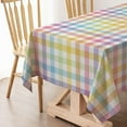 thumbnail image 5 of Easter Buffalo Check Plaid Tablecloth Gingham Spring Party Decoration Rustic Kitchen Dining Room Table Cover (60" x 84"), 5 of 5