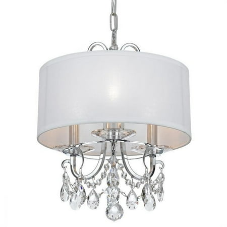 

Crystorama Lighting 6623-CH-CL-MWP Othello - 3 Light Chandelier in Classic Style - 15 Inches Wide by 15 Inches High Clear Majestic Wood Polished Polished Chrome Finish