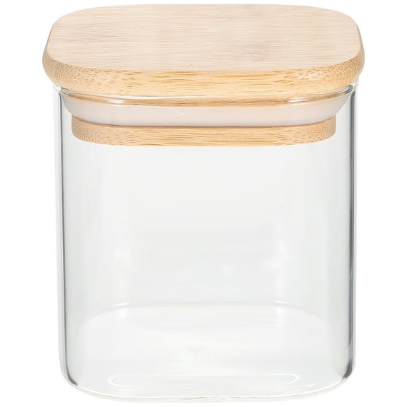 Glass Jar with Lid Coffee Cannister Clear Storage Jars Lids Kitchen Canisters Tea